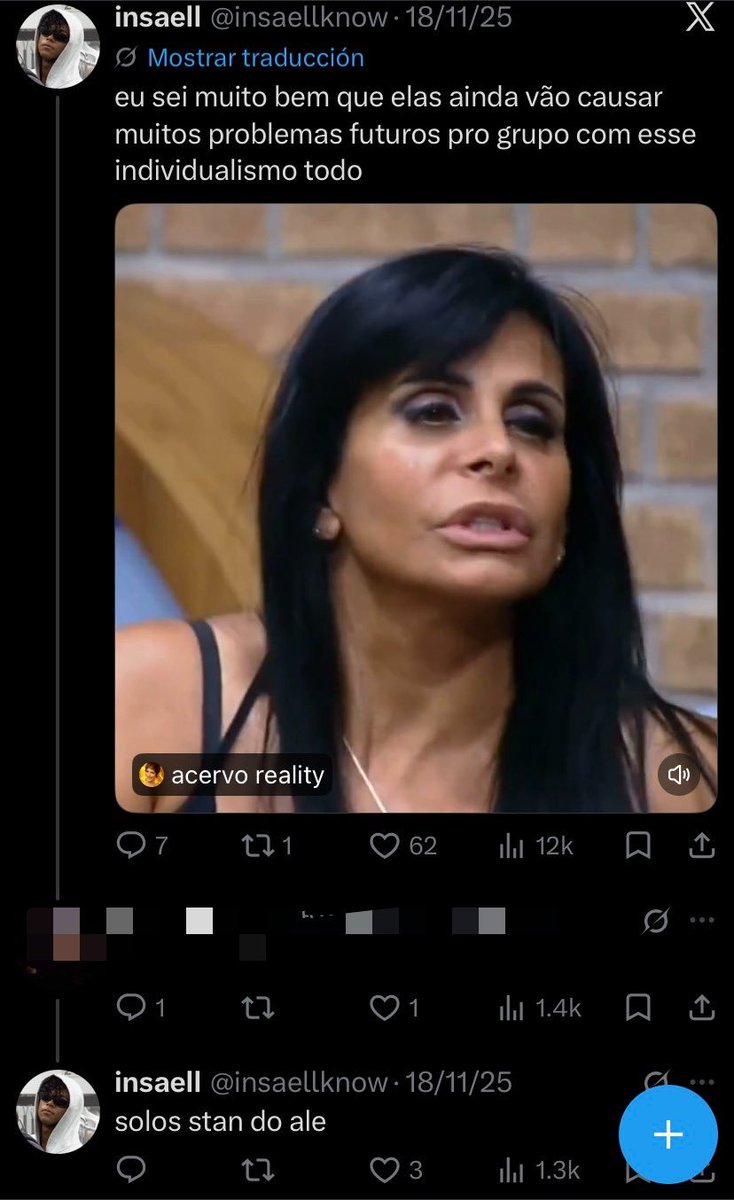 Aleprotect's tweet photo. 🚨 COMUNICADO – Reporte de cuenta por fomentar hostigamiento y conflictos dentro del fandom

Queremos informar sobre la cuenta insaellknow (https://t.co/JGa48HnAUT), la cual mantiene un patrón reiterado de publicaciones dirigidas contra las alebiased, utilizando generalizaciones y afirmaciones sin fundamento que contribuyen a crear un ambiente de hostilidad dentro de DUAL.

En distintas ocasiones ha publicado mensajes donde:
1. Generaliza a las "Alelovers", atribuyéndoles una supuesta relación parasocial con AA como si se tratara de una característica de todo el fandom.
2. Afirma, sin evidencia en su tuit, que las solostans de AA serán responsables de futuros problemas dentro de Santos Bravos.
3. Señala únicamente a las alebiased como un supuesto problema para el grupo, ignorando que en cualquier fandom existen personas con distintas formas de vivir su afición y que las preferencias por un integrante no son exclusivas de un solo sector.

Además, esta cuenta utiliza constantemente el término "solo stan" de manera indiscriminada para descalificar a quienes defienden a AA frente a campañas de odio o xenofobia.

➡️ Es importante recordar que: Ser alebiased no convierte automáticamente a alguien en solo stan.
Un solo stan es una persona que apoya únicamente a un integrante y rechaza, menosprecia o boicotea al resto del grupo. En cambio, muchos fans pueden tener un bias, defenderlo cuando recibe ataques y, al mismo tiempo, seguir apoyando a Santos Bravos como grupo y formar parte de DUAL.

Confundir deliberadamente ambos conceptos solo sirve para estigmatizar a una parte del fandom y alimentar narrativas divisivas.
Las críticas son válidas cuando se dirigen a comportamientos individuales y específicos. Lo que no es aceptable es atribuir conductas a miles de personas por el simple hecho de apoyar a un integrante.

Adjuntamos  capturas de algunas de las publicaciones mencionadas, ya que existe un antecedente de eliminación de este tipo de contenido. El objetivo es documentar el patrón de mensajes y las generalizaciones realizadas, no fomentar el acoso hacia ningún usuario.
Invitamos a reportar este tipo de publicaciones cuando fomenten el hostigamiento, las generalizaciones o el enfrentamiento entre comunidades de fans, y a seguir promoviendo un espacio donde las diferencias se expresen con respeto y sin estigmatizar a todo un sector del fandom.

Gracias.
