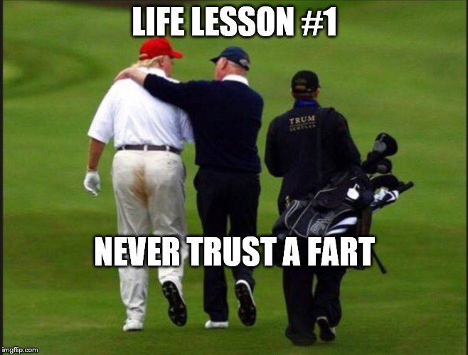 CanadianClub's tweet photo. A truly amazing presidential golf pro. His sponsor, #Depend must be very pleased with this performance under course conditions of unplanned poopy support. Additional thanks to #Commode1, the presidential #DonnyOnTheSpot, for remote planned poopy support. #OCanada
Show more https://t.co/PFHRELRcFg