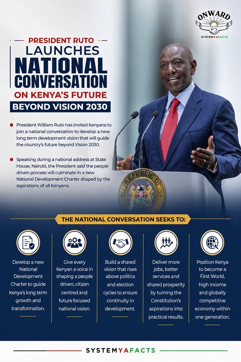 eger_ke's tweet photo. National transformation requires a clear direction that remains steady despite political changes and evolving leadership. Kenyas Next Chapter. Planning For Generations. #BuildingBeyond2030. https://t.co/O84BF7tMGD