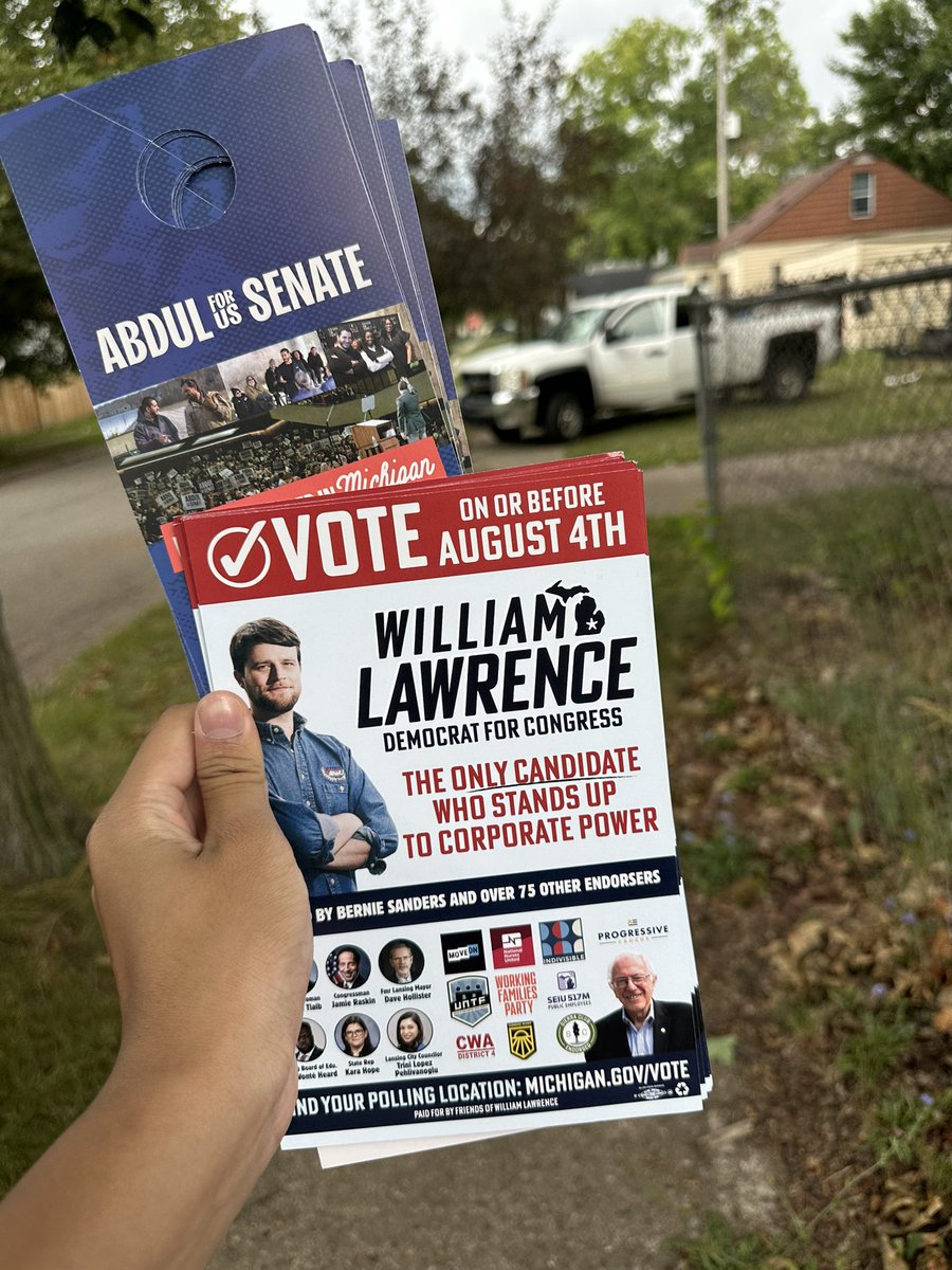 climate_lake's tweet photo. took a small crew in my car today and we knocked 223 doors for @WeWill2026 & @AbdulElSayed !
dm me if you want to help out in these last 2 days knocking doors in mi-07, phonebanking, donating, etc
#WeWill win๐๐ค https://t.co/pt75EXuP1y