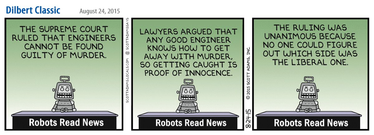 ScottAdamsSays's tweet photo. 2015 Dilbert Classics Week https://t.co/9qrOu3KtCL