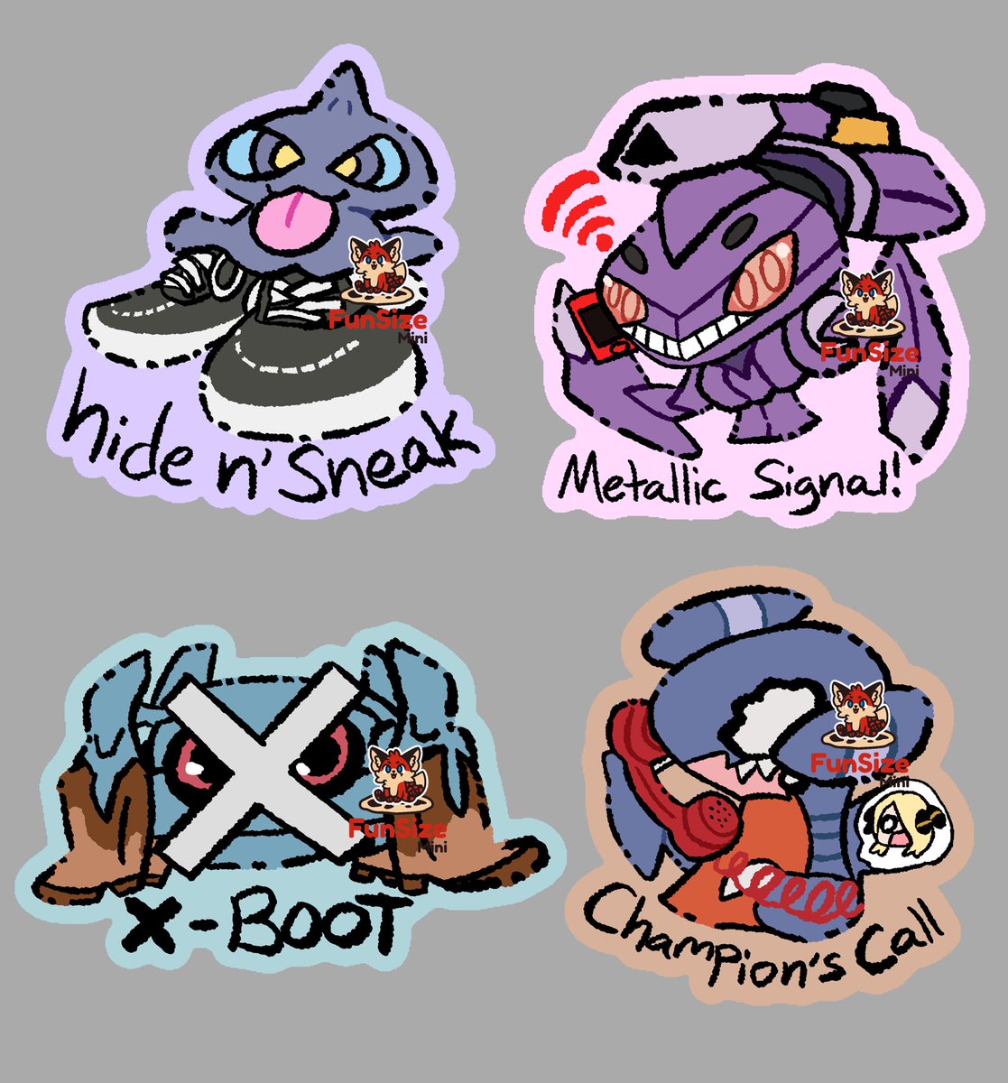 itzFunSizeMini's tweet photo. Pokemon TCG shenanigan stickers wave 4 part 1 https://t.co/CEXkEIFDFe