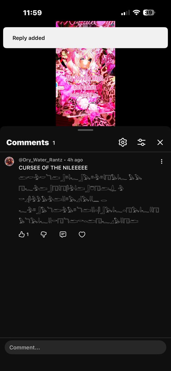 RoyaleSyna's tweet photo. I know I did not just get rickrolled in an ancient language 😭 https://t.co/RSaKHUaHnQ