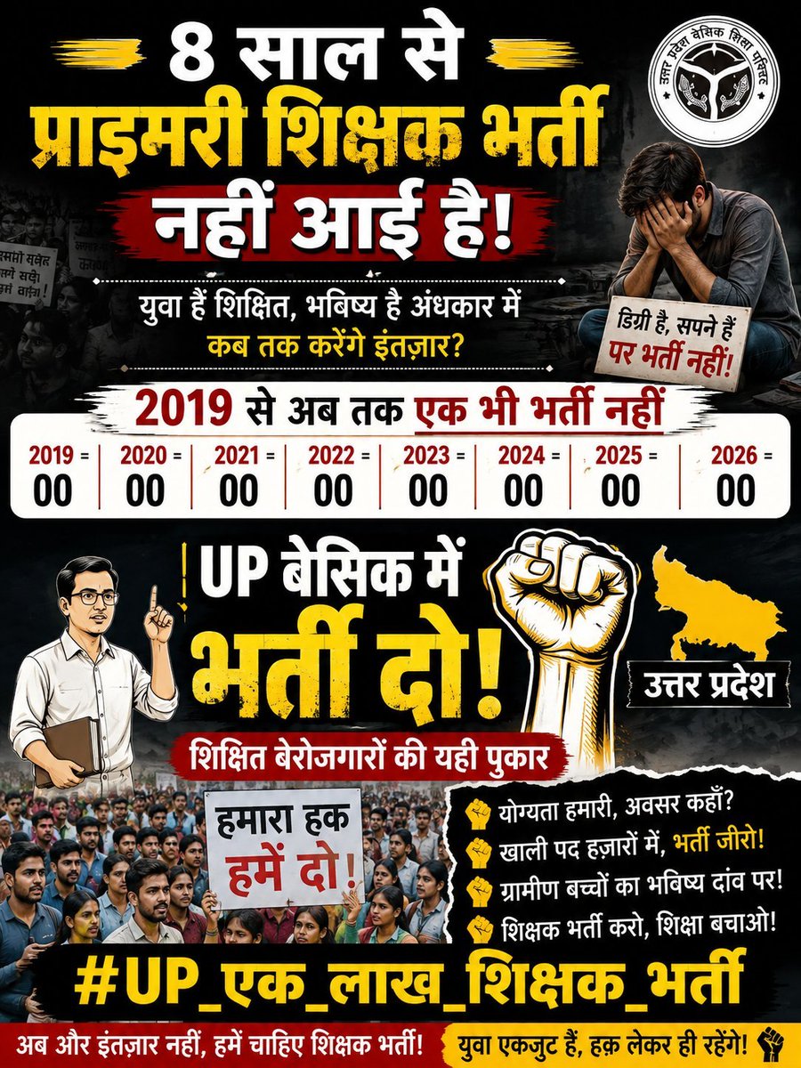 Ankitsiiingh's tweet photo. #upprt_संयुक्त_विज्ञापन_दो
#UP_एक_लाख_शिक्षक_भर्ती https://t.co/zoKyLjPGGO