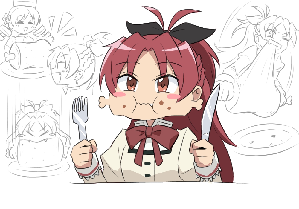 modeler3622's tweet photo. まどマギ絵 もぐもぐ杏子 https://t.co/pLiTd68Ncd