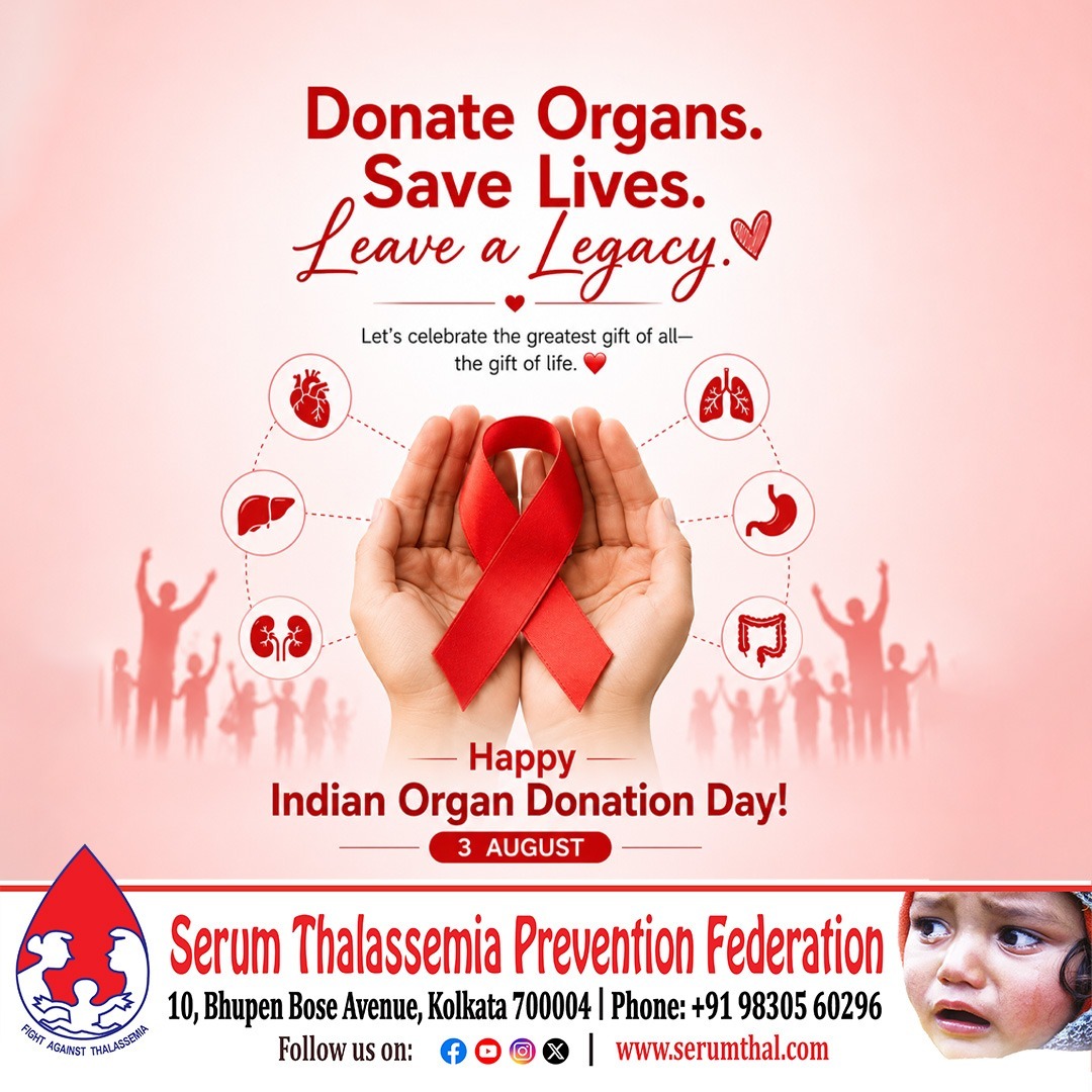 serumthal's tweet photo. #SerumThalassemiaPreventionFederation salutes every organ donor and their families for their extraordinary act of compassion. Let us pledge to create a healthier tomorrow—because every donated organ is a life renewed. 
Happy Indian #OrganDonationDay! 
#OrganDonation #NGO https://t.co/YR9eZymxQl