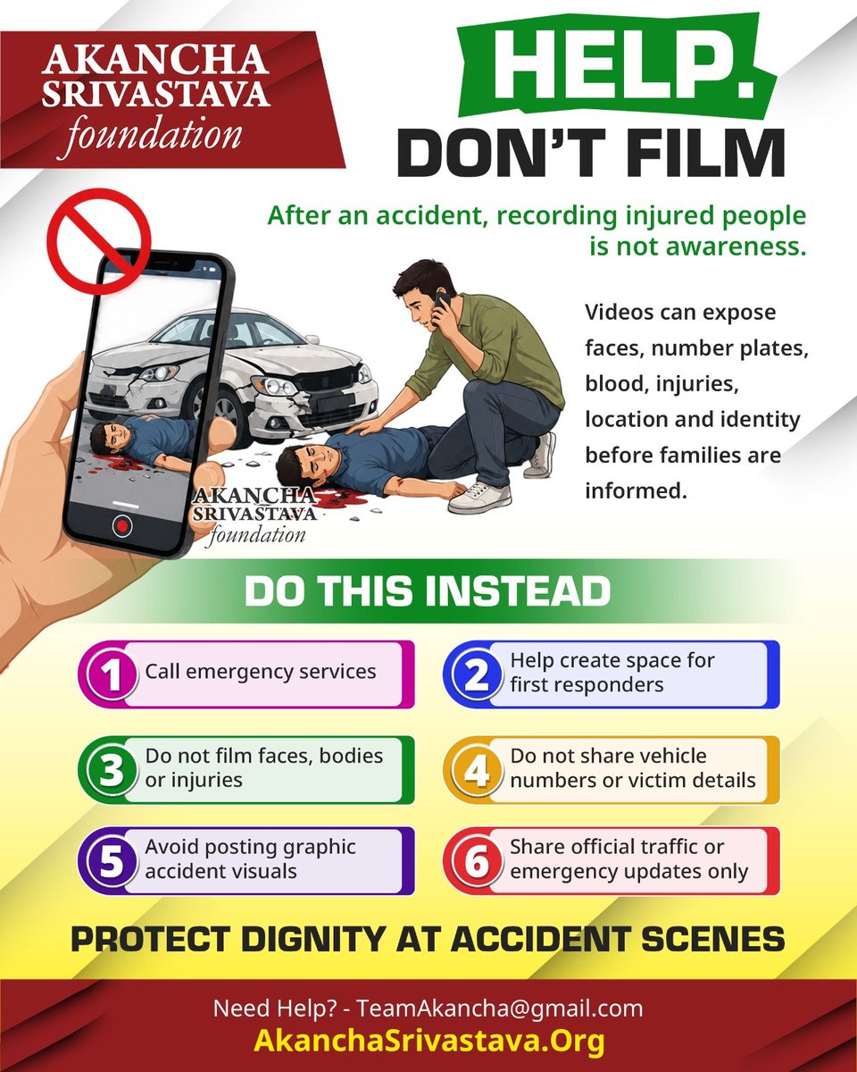 AkanchaS's tweet photo. Focus on helping, not making reels.

#AkanchaSrivastavaFoundation #India #CyberSafety https://t.co/mBLxNIixCQ