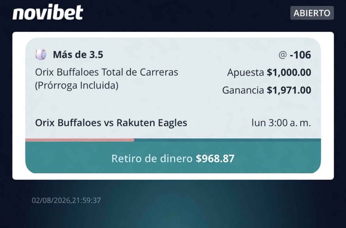 raxir_'s tweet photo. Free pick nocturno de NPB⚾️🇯🇵👀

Vamos a por la SEXTA APUESTA GANADA al HILO🤯🔥

Put this money in my bag😮‍💨💰

Dale ❤️ para cobrar juntos😈💰 https://t.co/1aTVnAjhsC
