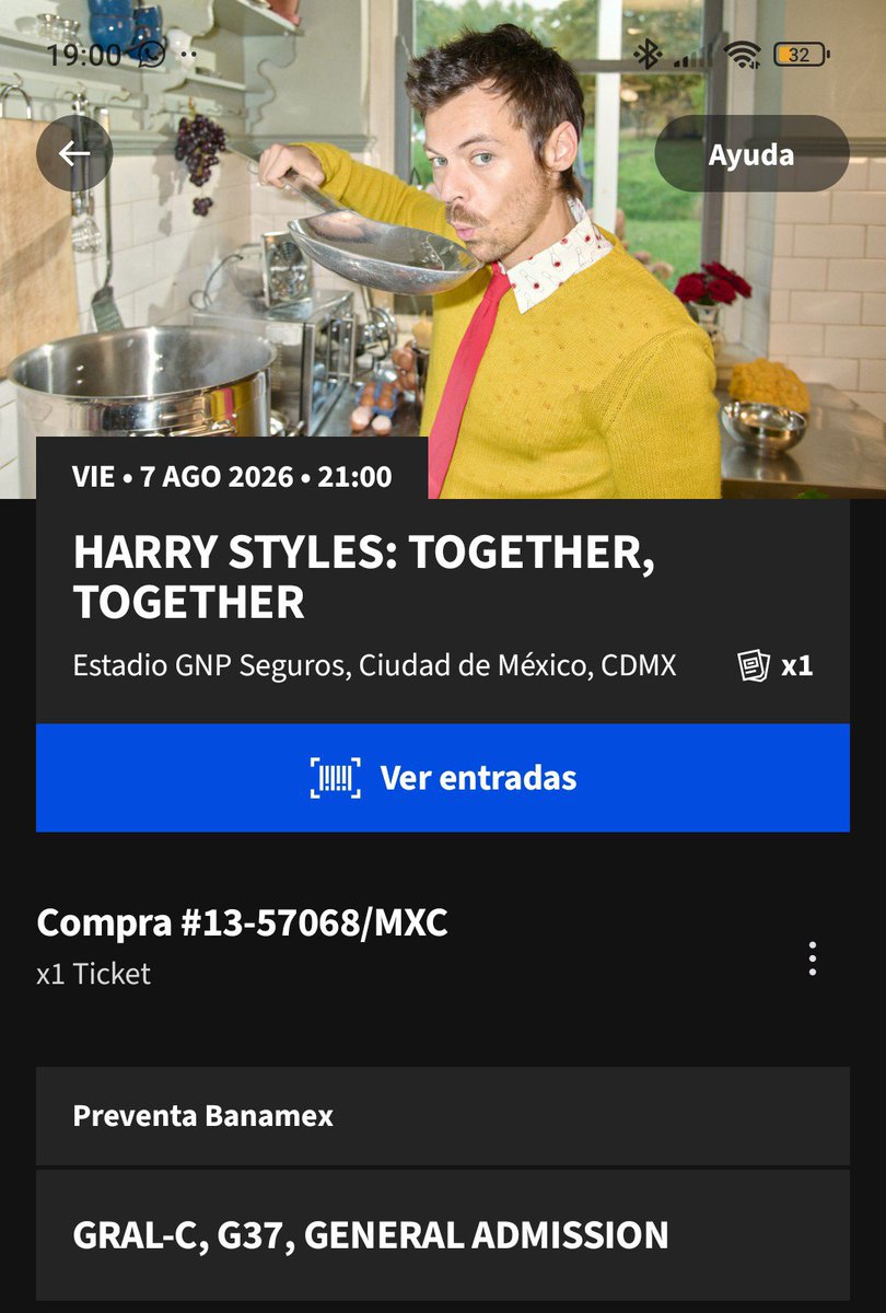 AmeliMz's tweet photo. Se vende boleto para concierto de Harry Styles $1,300 MXN https://t.co/K5oyXYSusY