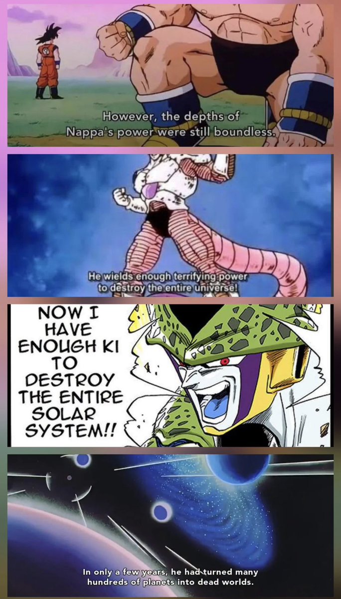 _Richval's tweet photo. Why do Dragon ball characters keep getting weaker? https://t.co/Y57Jij1Hg5