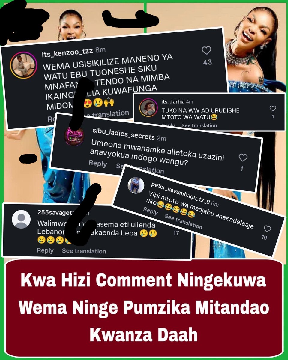 zoetjesheeftX's tweet photo. Inasikitisha sana mpaka unaweza kumuonea huruma Wema sepetu.

Hadi wanaume Wana comment kumdhihaki Wema kweli? https://t.co/G1ydBDKtbE