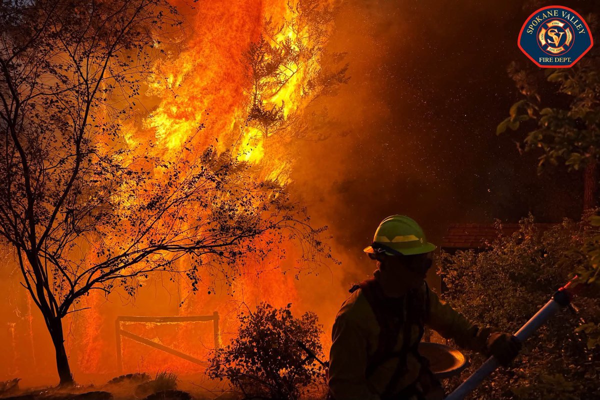 SpokaneValleyFD's tweet photo. FROM THE FIRE LINE

SVFD Brush Truck 4 spent Saturday into Sunday assisting on the #FairviewFire alongside crews from across the region. Thank you to every firefighter and partner agency working these fires. Our thoughts remain with everyone affected.

#SVFD #SpokaneComplexFire https://t.co/CjeJr29bO7