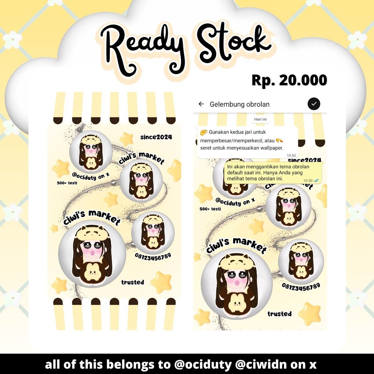 ociduty's tweet photo. ۪   ݁    ⠀ʚ  hyy timun timun! help rt ya maaciw 🩷🍧

ada ready stock wallpaper chibi >__<  .    𝆹 yang siap dijemput ni 😋☝🏻 avail retext dan juga recolor font yap! mari jajank gussyy ⭐⭐ 

 ۪   ݁    ⠀ʚ  { #bealanja } wallpaper^^ https://t.co/gA3zx8rrHa