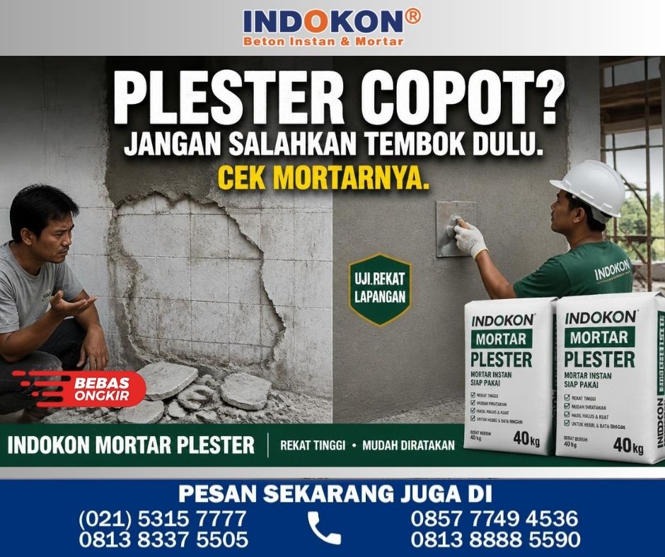 indokon1's tweet photo. Plester copot?
Jangan salahkan tembok dulu. π
Cek mortarnya.
Indokon Mortar Plester
Rekat tinggi. Mudah diratakan.
π Jangan bayar kerja ulang.
π https://t.co/K7UXXRBCFD
#PlesterKuat #MortarPlester #Indokon #TukangPro #UjiRekat https://t.co/rp74t8t2Wg