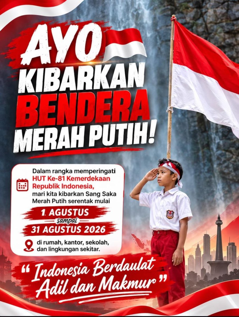 UdayHugos's tweet photo. Merah Putih bukan sekadar bendera, tetapi simbol persatuan dan perjuangan semangat Indonesia https://t.co/VpDDxRWePl