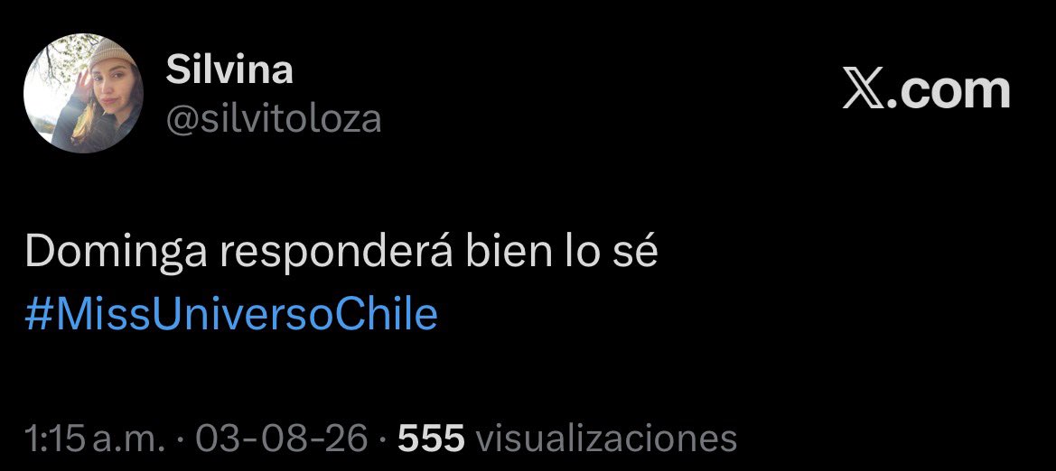 silvitoloza's tweet photo. Lo sabía jajaja #MissUniversoChile https://t.co/7ybHv3IRWa