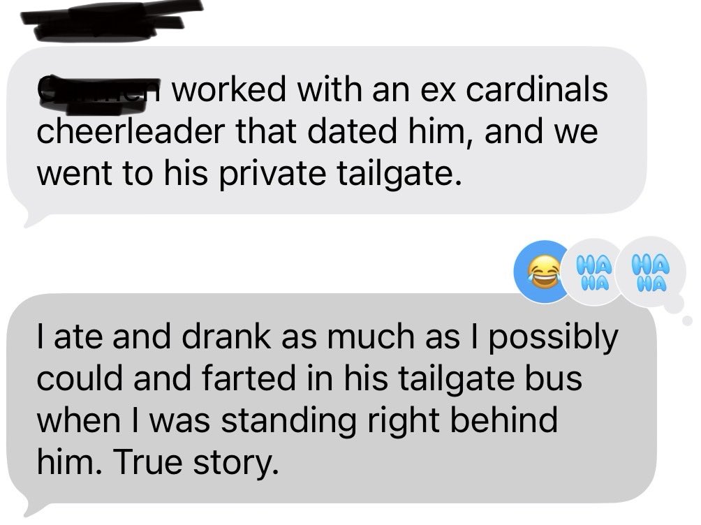 Dalonzo25's tweet photo. @tubingtyler1 My buddy was with him on a game day once and let us know how it was 🤣🤣 https://t.co/sNBwYnayjP
