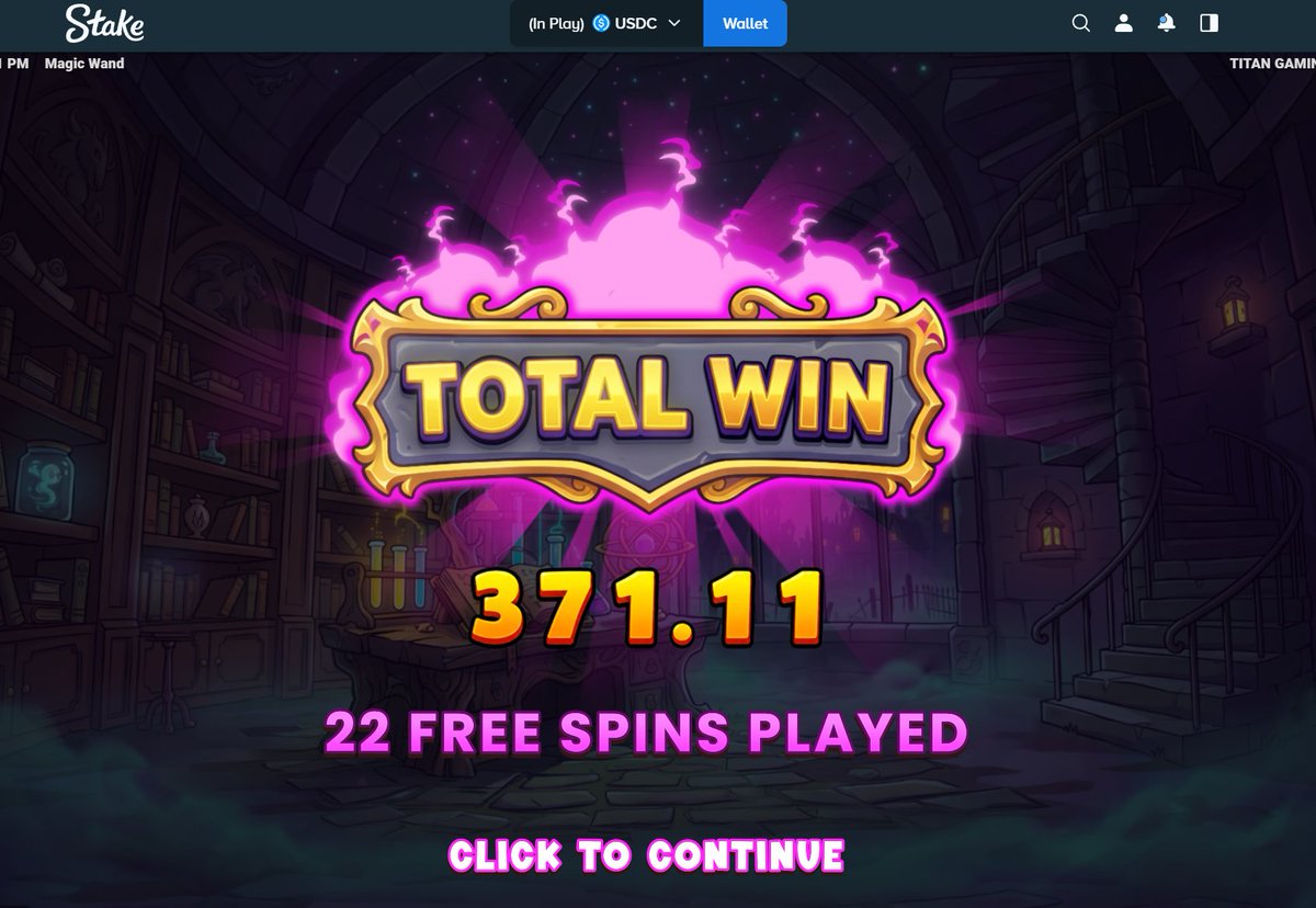 StakeAccountz's tweet photo. CRAZY SETUP ON MAGIC WAND @Stake 

€371.11 LETS GOOOOOO ☃️📷

€71.11 GW Like, RT &amp; DROP STAKE USER. https://t.co/tCzSu9cbU1
