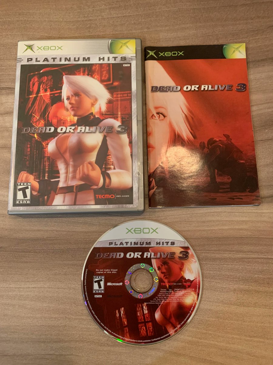 Xbox_Nostalgia's tweet photo. Dead or Alive 3 (2001 Platinum Hit Game) https://t.co/HPVrHsRX2D