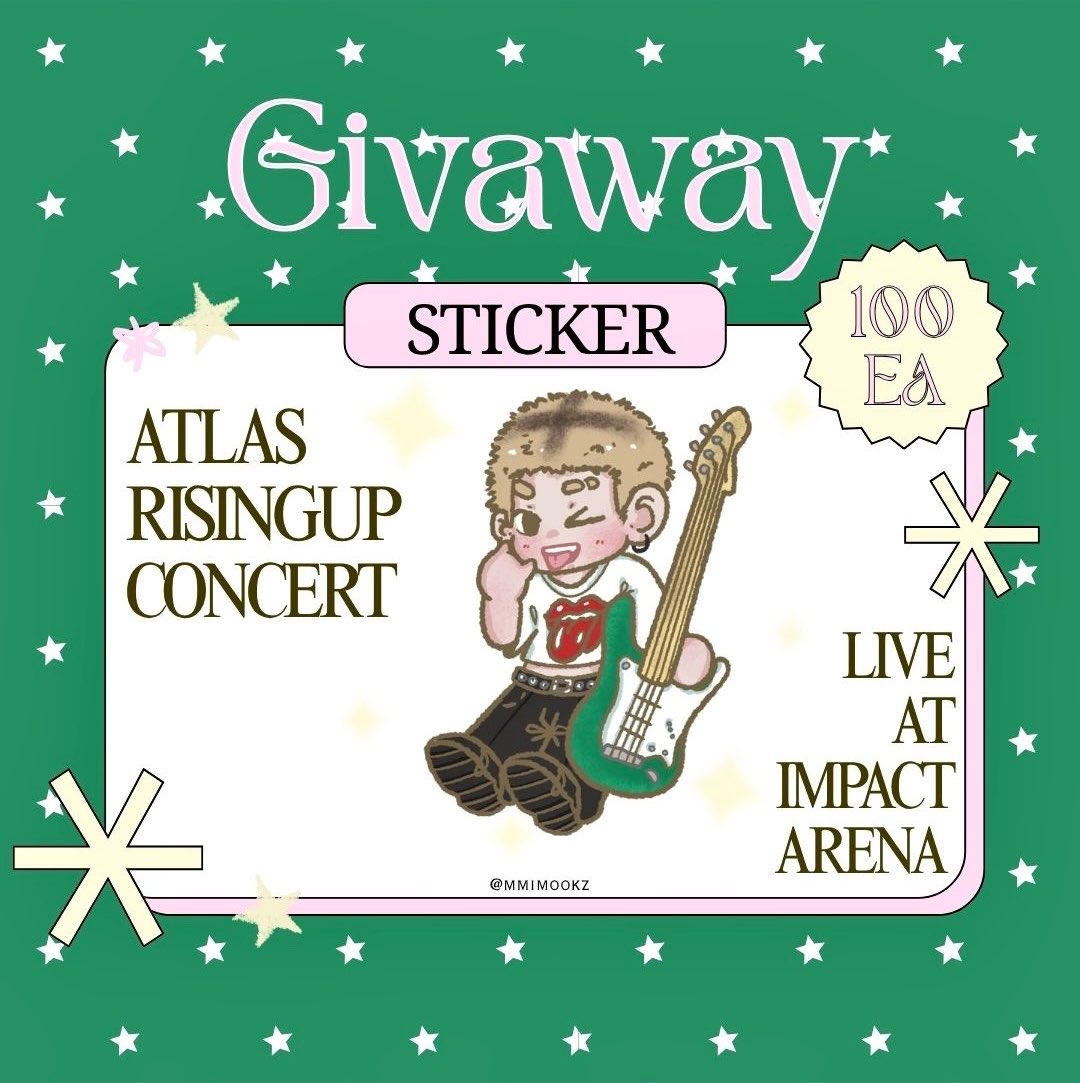 mmimookz's tweet photo. 🧚🏻‍♀️⁕  𝒢iveaway 𝑓𝑜𝑟 𝐴𝑙𝑖𝑠🌷🪽˚ ༘ * 

 ────୨ৎ────

૮ - ﻌ • ა Erwin sticker ֶָ🐾⭑.ᐟ
✿ only 100 ea ✿

“ kw : เออร์วินหัวกีวี่ ”

⋆ date : 27 Sep 2026
⋆ time : tba 
⋆ location : IMPACT ARENA ! ⊹ ࣪ ˖

༘ #ATLASRisingUpConcert 
#ATLAS_TH #GiveawayALIS ⊹ ࣪ ˖ ໒꒱ https://t.co/8wswR4v282