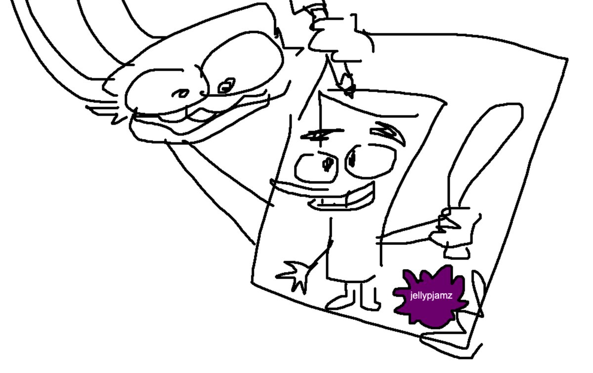 Deltan8YT's tweet photo. live footage of @JellyPJamz drawing ai medias ๐คข๐คข๐คข https://t.co/k1xPAiA4tB