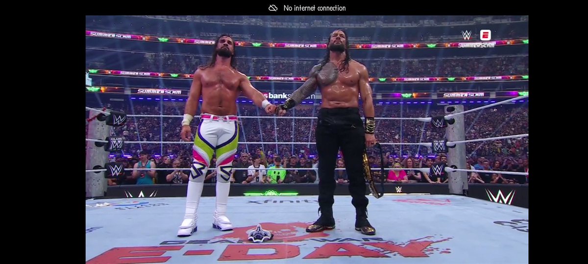 OG_KRM's tweet photo. At The End #TheShield Wins
Congratulations To Both Of You Athletes For Delivering An Banger #Summerslam https://t.co/ZbctMFcyGY