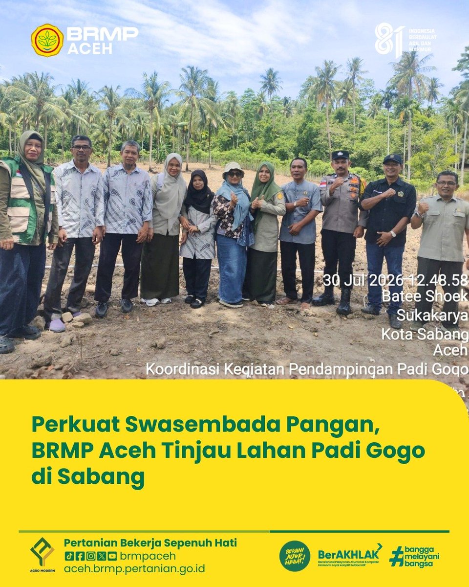 brmpaceh's tweet photo. Saleum Syedara

Perkuat Swasembada Pangan, BRMP Aceh Tinjau Lahan Padi Gogo di Sabang

Selengkapnya:
https://t.co/xEP7Od5hce

#kementerianpertanian #agromodern #brmpaceh https://t.co/TpuN0X1NcH