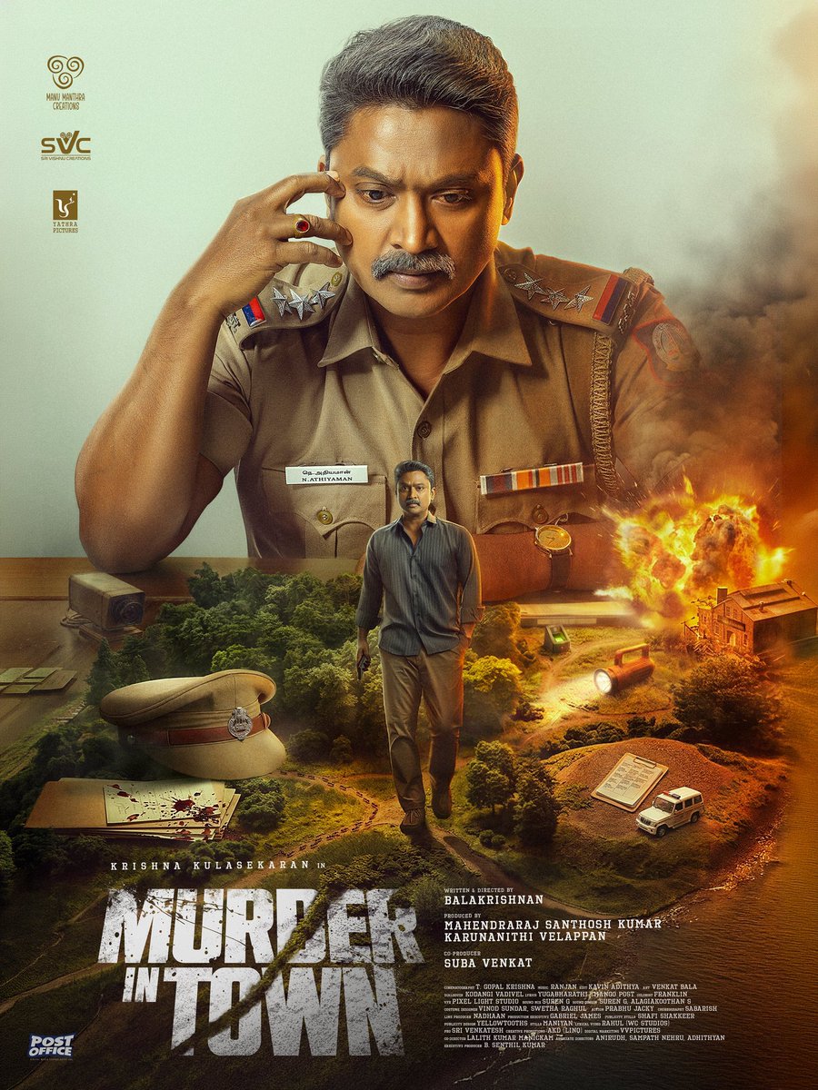 kayadue9ce's tweet photo. Happy to unveil the First Look &amp; Second Look of @Actor_Krishna 's 25th Film #MurderInTown 

Best wishes team 👍👍

Written &amp; Directed by @DirBalakrishnan

Produced by @manu_manthra #SriVishnuCreations @Yathrapictures https://t.co/FHVeZVU3T1