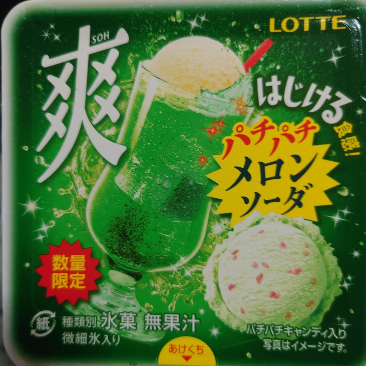 アイス買ってきた 数量限定だぞ！ メロンソーダだぞ！