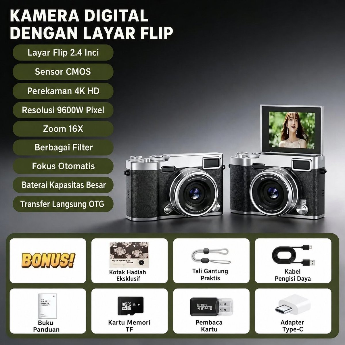 GoNoonaMeokchoo's tweet photo. [OPEN PO] FLIP DIGITAL CAMERA 🇨🇳

📸 512 GB ~ 305k dp 235k
📸 64 GB ~ 295k dp 225k
📸 32 GB ~ 280k dp 210k

💗 Available Color: White/Black/Red

✅ BERSIH INA
🚢 SEACARGO
❌ PACK

📲 DM TO ORDER https://t.co/xMXciBqEHM