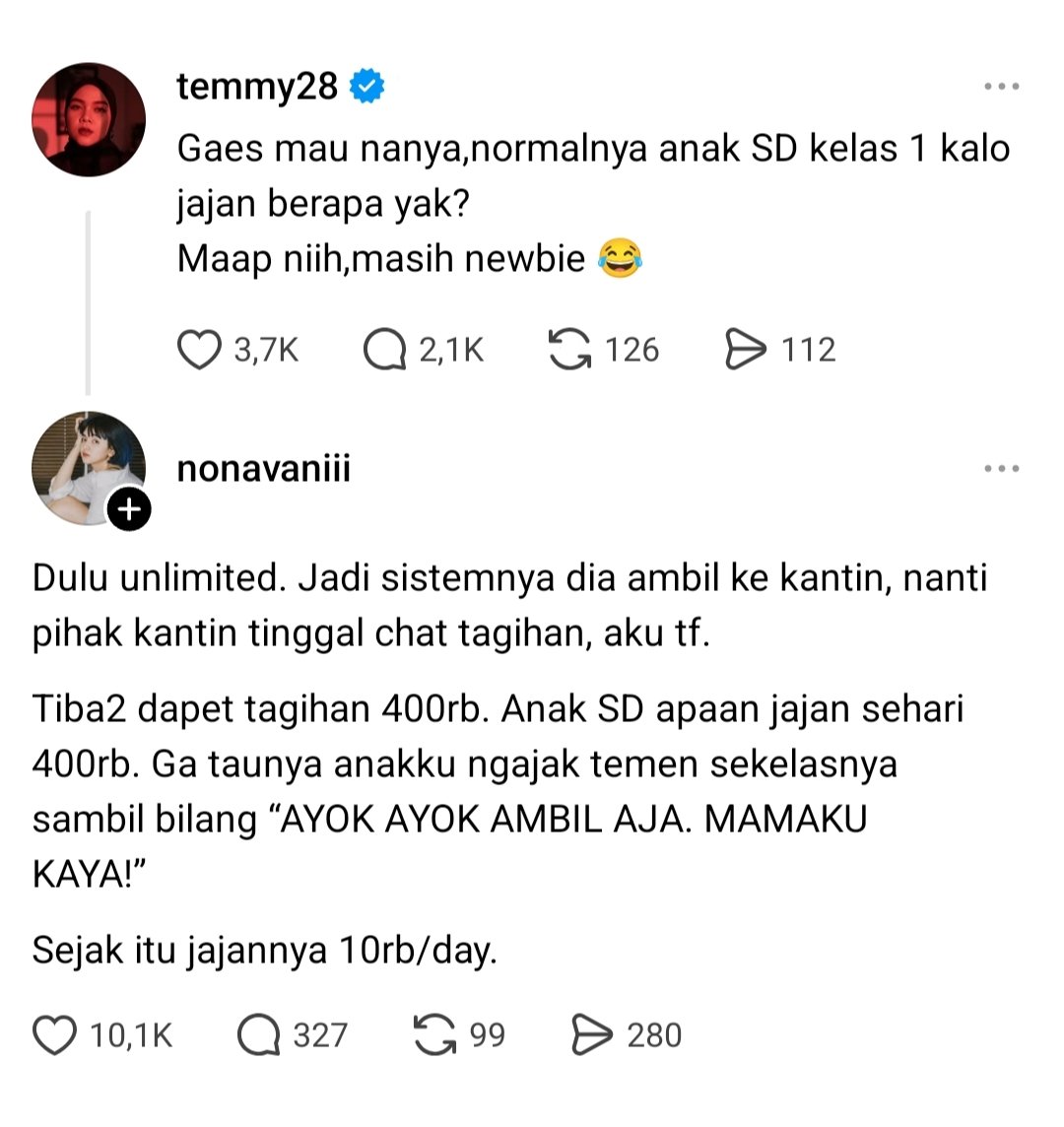 xpeacessea's tweet photo. pas SD dulu uang jajan kalian berapa? https://t.co/1HCs6X49wW