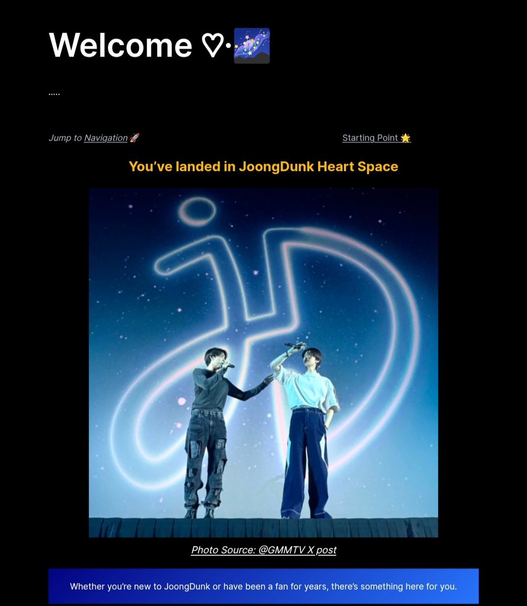 jdhrtspc's tweet photo. Yes please. There were discussions on the timeline about this a year ago but no official for now. So, sharing again this ongoing site.  #JoongDunk  
#จุงดัง 

Enjoy the space 🌐  https://t.co/CxKxTojXUX 

Timeline algorithm, do your thing. Hope this will reach to more lovely people. 👐