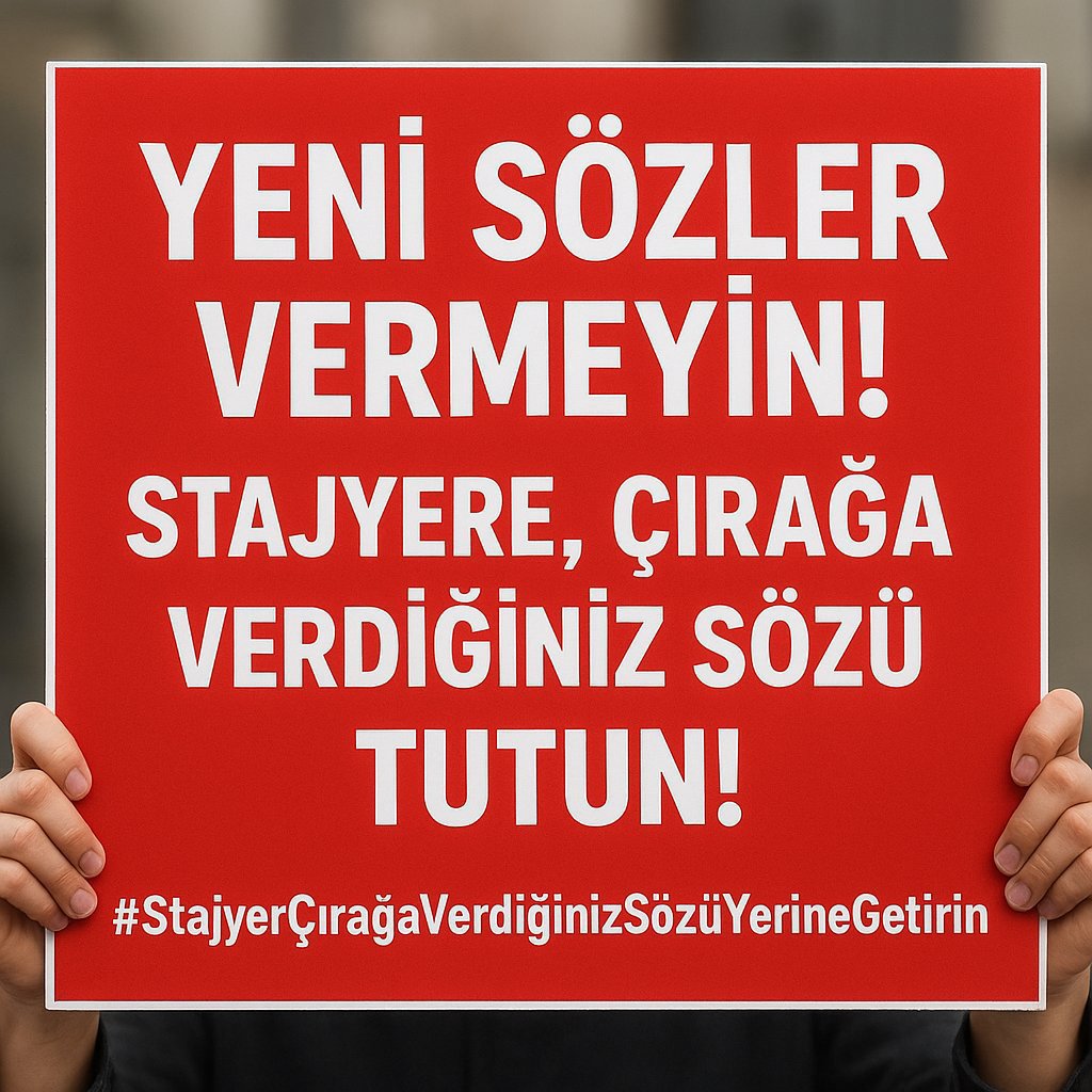 ESTzulfikar06's tweet photo. 03.08.2026

‼️BU HAKSIZLIK REVAMI⁉️

AVRUPA’DA STAJYER İŞE BAŞLADIĞINDA SİGORTA YAPILIRKEN,TÜRKİYE’DE STAJYERİN DEĞERİNİ BULMASINI,HAKKININ İADESİNİ İSTİYORUZ
@RTErdogan
@TOBBiletisim
@ATOkurumsal
@RHisarciklioglu
Ölürse Mezaryeri Var
#StajyerçıraklaraHakYok https://t.co/69oygtyDoO