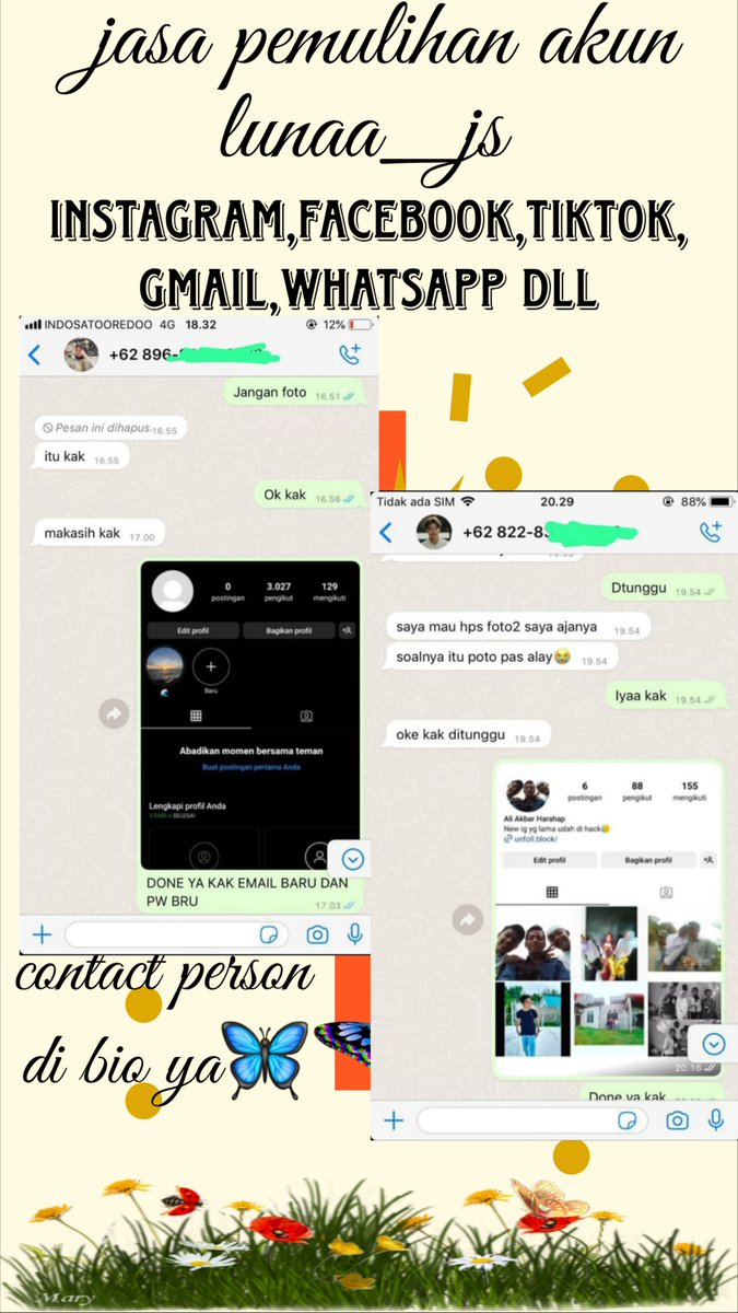 claudiqaz's tweet photo. All JASA RECOVERY AKUN

🔔 JASA HAPUS AKUN 
🔔 JASA PEMULIHAN DAN BALIKIN AKUN LUPA PASWORD/KE HACK
🔔 JASA LACAK LOKASI
🔔 JASA SADAP WA
🔔 JASA LACAK HP HILANG BY NO HP/IMEI
🔔 JASA HACK/PEMULIHAN AKUN (EMAIL,IG,WA,TWITER/X, FB,TIKTOK)
#zonauang https://t.co/nrExxJQFdh