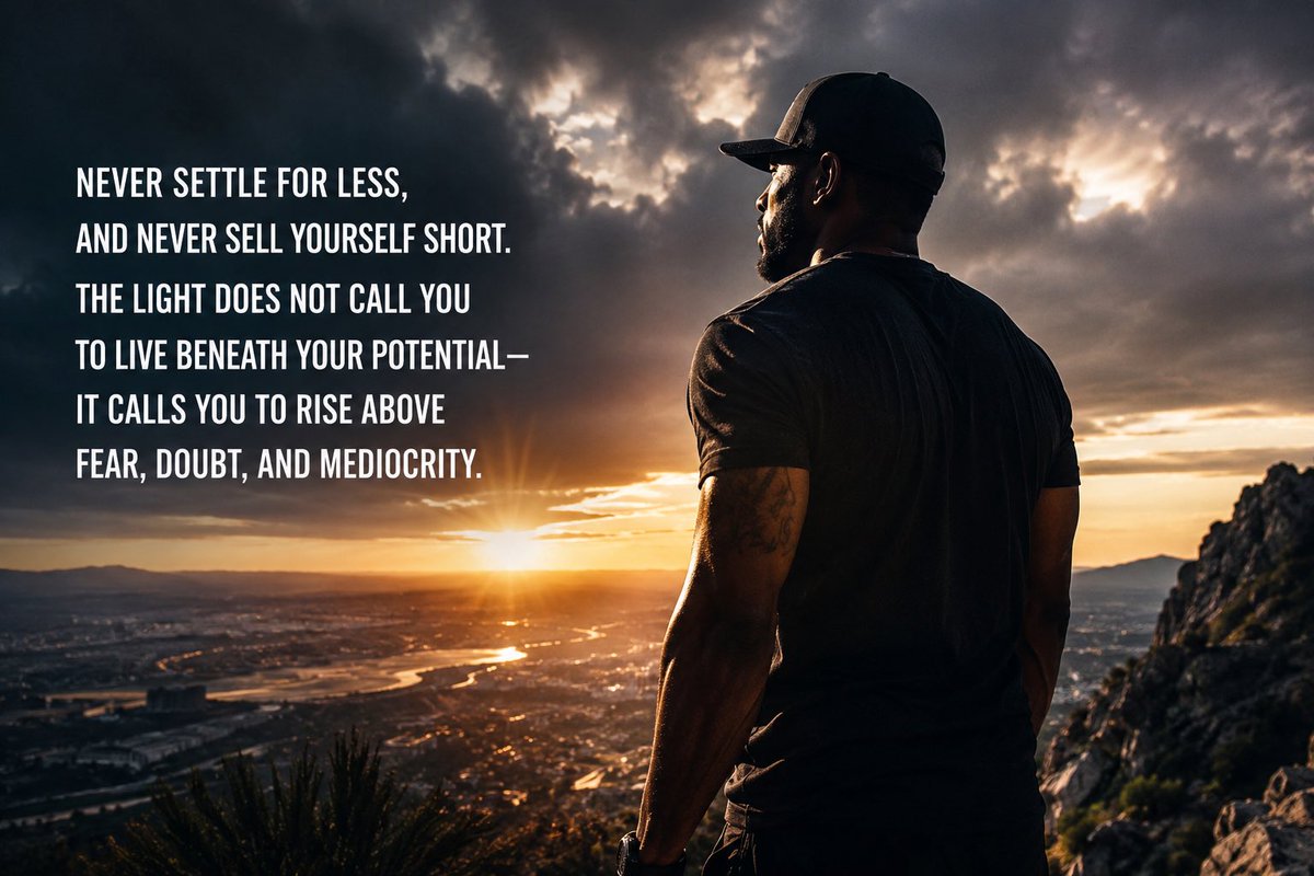 THAEDLIGHT's tweet photo. Never settle for less and never sell yourself short. The Light does not call you to live beneath your potential(s), it calls you to rise above fear, doubt and mediocrity.

You are who you say, you are, rise above!
@ILLUMINATIAM 
#IAM https://t.co/X9br5wGhOT