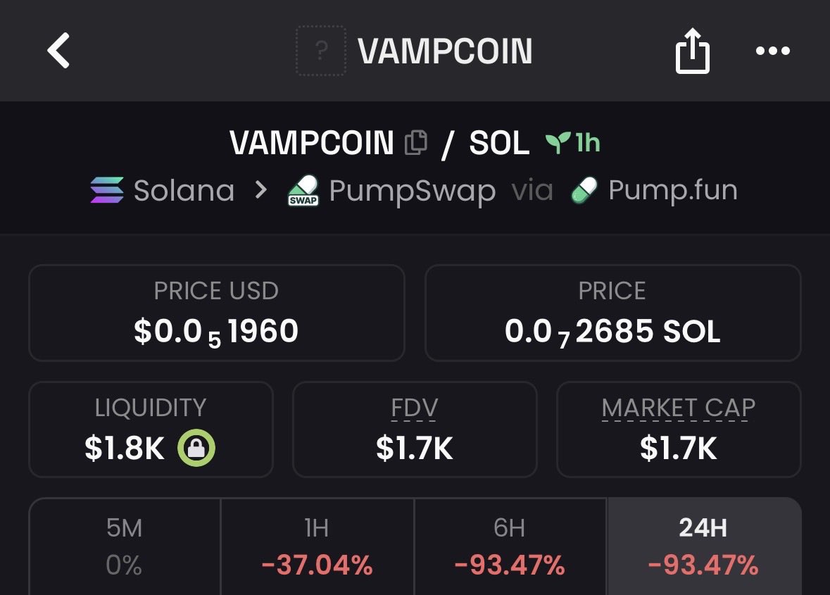 0xMoonBagsGod's tweet photo. might’ve found something interesting 

 @PoorGoat_ literally shilled it 
+ Fartcoin dev.

OG $vampcoin (289d old)

FVNPQ9LZPXTwqDcAmyXYoyh4mwzwzo4towScR54hpump https://t.co/h9a2iyGRaF