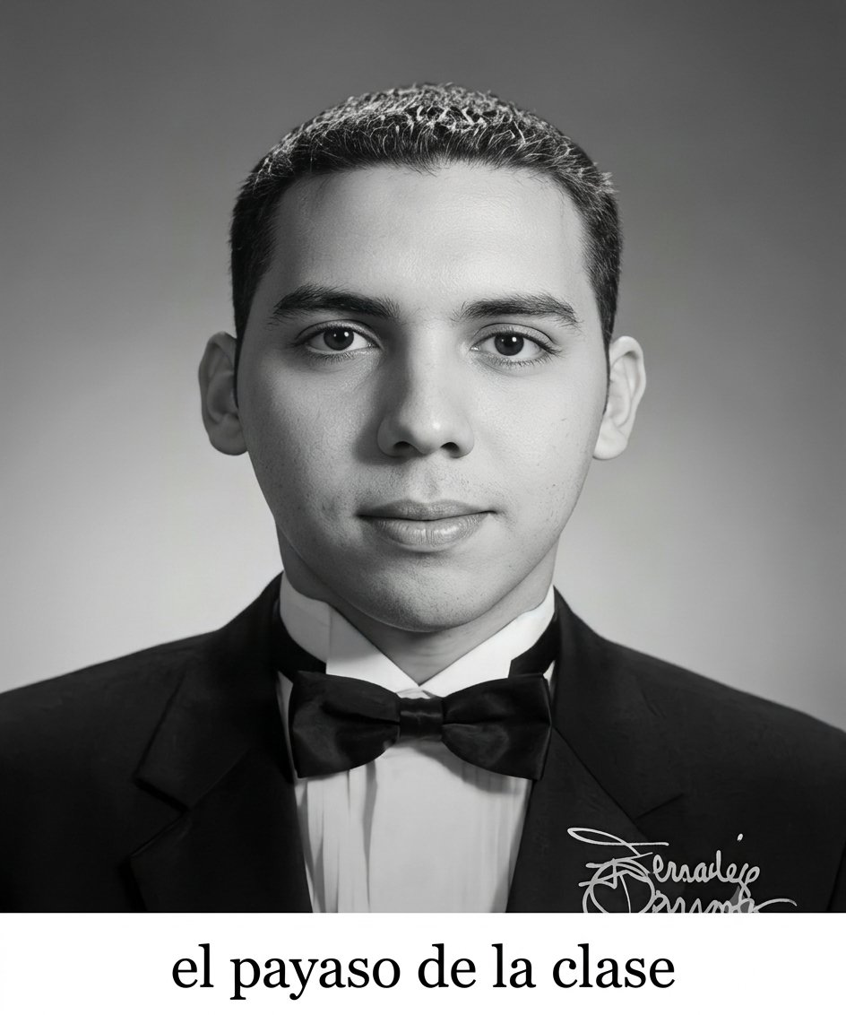 MarioRogel_SV's tweet photo. "El payaso de la clase" ese es el nombre que debía tener la foto del anuario cuando Bukele se graduó, sucede que le dió pena que lo viera el papá y decidió ponerse "El terrorista de la clase" según cuenta una compañera de clases de Bukele a Univisión. https://t.co/xZeFxNrFfg