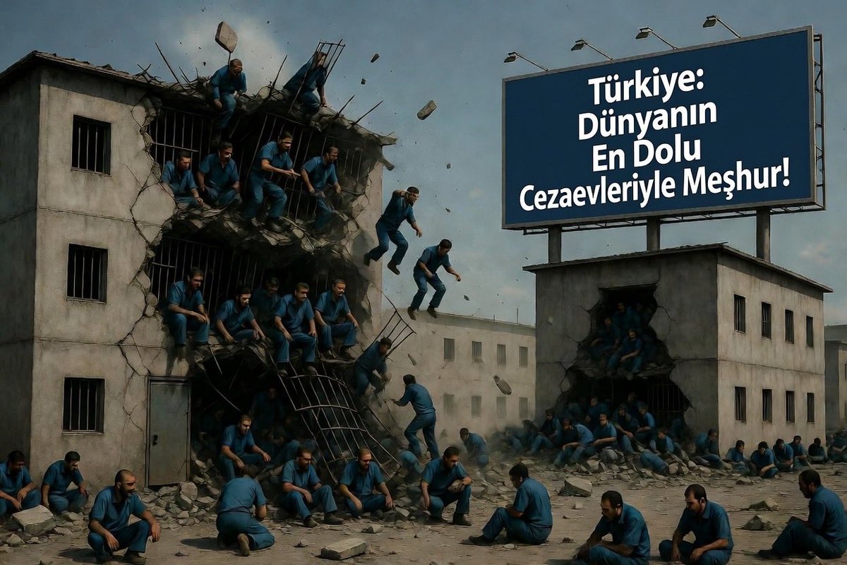 hdbdhar342906's tweet photo. EşitYasa EşitAf 
@NumanKurtulmus @YildizFeti
Cezaevleri: Kapasite yaklaşık 304 bin, mahkûm sayısı 420 bin’in üzerinde. Doluluk oranı %130-140 aralığında. Avrupa Konseyi verilerine göre Türkiye, hapis oranında (100 bin kişiye 450+ mahkûm) Avrupa’da ilk sırada. https://t.co/F8jrtyDhro