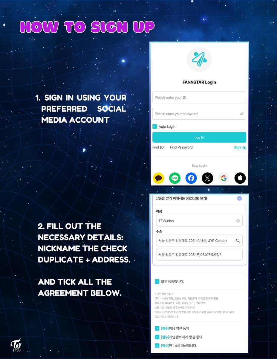 TFVUnion's tweet photo. How to sign upπ²
#TFVU_Guide #TWICE https://t.co/yoP6Wxup3X