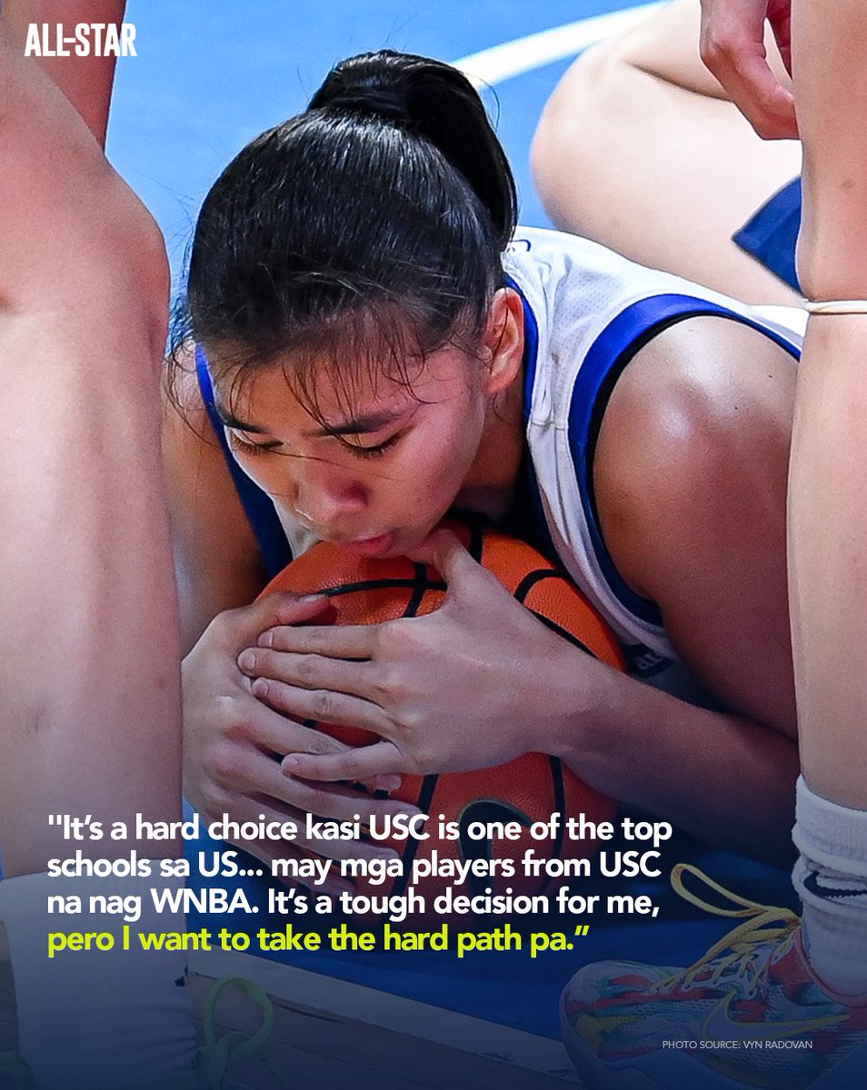 allstarmag_'s tweet photo. USC or Ateneo?
For Kacey Dela Rosa, the answer was clear.
The two-time UAAP MVP turned down an opportunity to play for USC, choosing to finish what she started with the Blue Eagles.
Full story on ALL-STAR.
#USC #Ateneo #AllStarMagazine https://t.co/ltXHu8uD9f