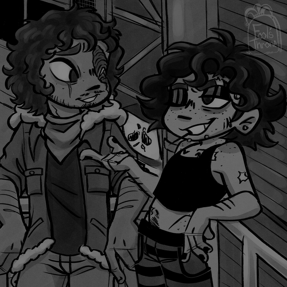 FoolsThrone's tweet photo. Attack number 10 is a REVENGE for St4rkissedwebz on AF! Ough I love drawing Outlast OCs, esp w my goober - so fun!!

#Artfight #Artfight2026 #TeamMystery #TheOutlastTrials #Reagent1023 #ReagentOC https://t.co/pnOF5I2cj9