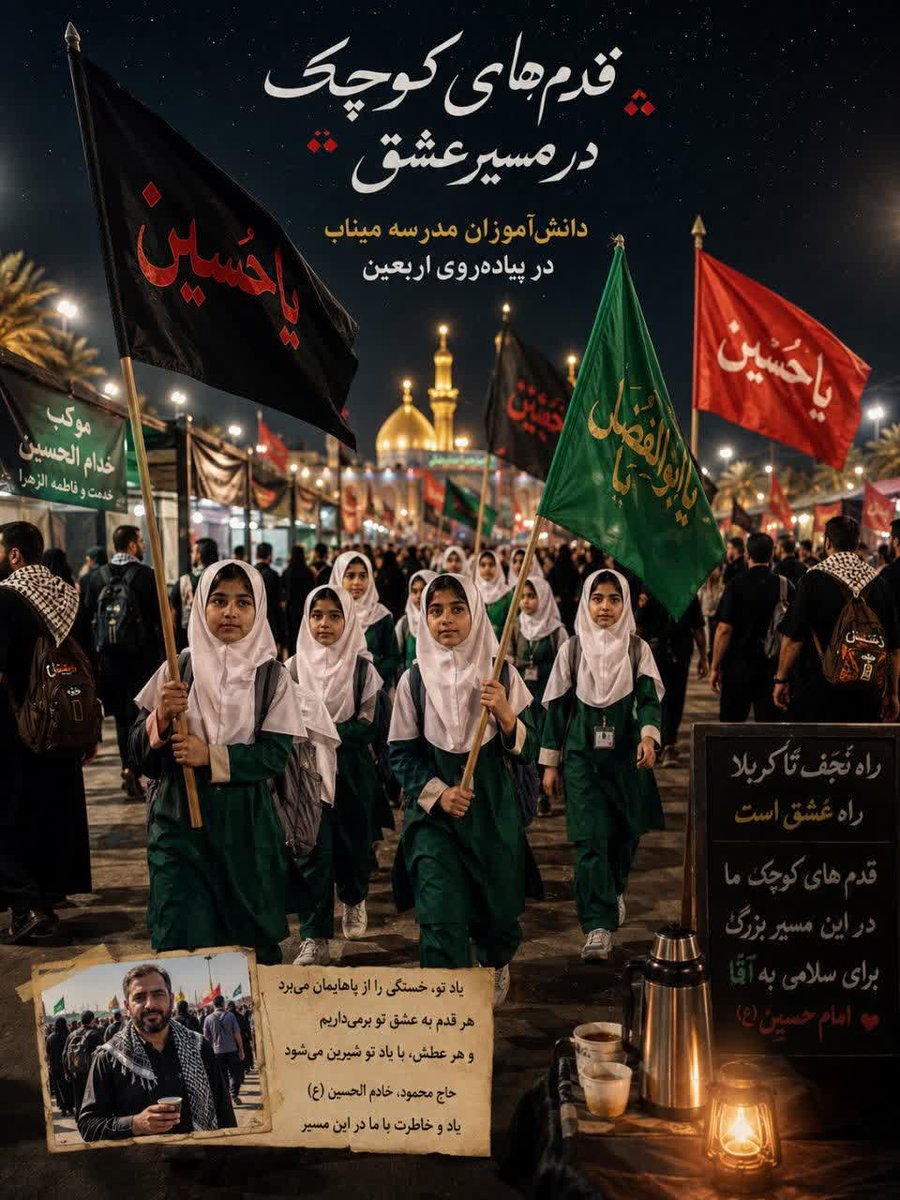 xz4p5's tweet photo. اربعین که می آید، باید از زینب گفت؛ از حاصل زخم ها و نمازهای نشسته ای که هنوز او را به یاد دارند.

#یا_لثارات_الحسین
#ملت_حسینی https://t.co/tAT6Y8RTQ4