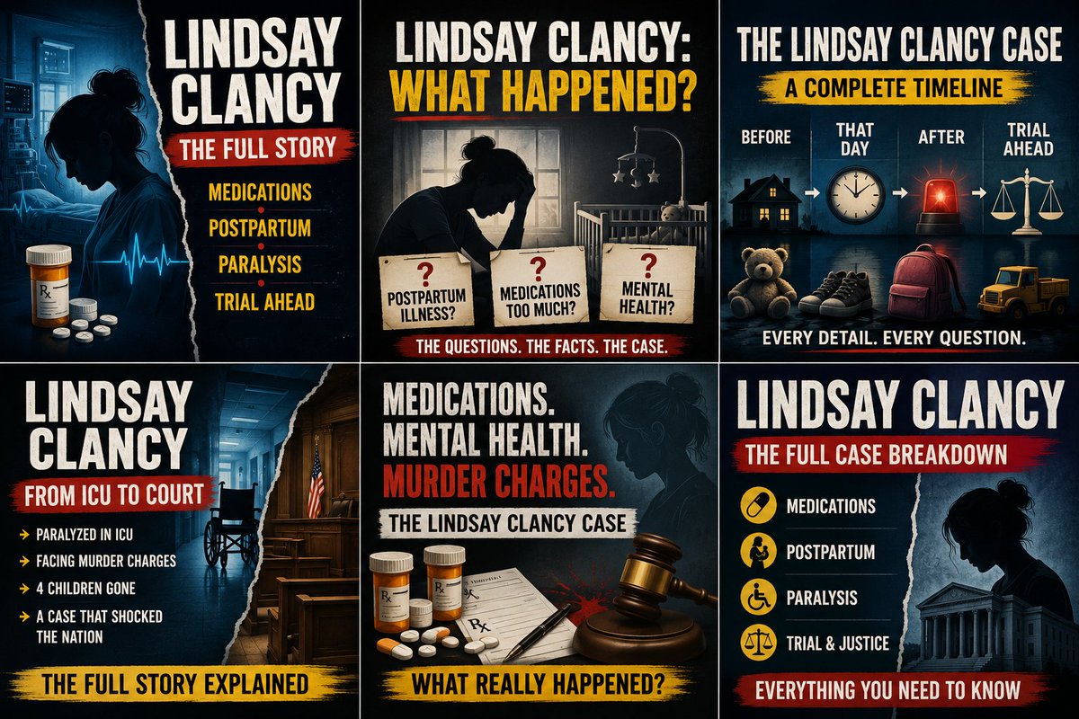 PI56Channel's tweet photo. MURDER POSTPARTIUM - PSYCHOSIS LINDSAY CLANCY -PREMIERE    https://t.co/a2vCGxEcHu

This 35‑minute Premiere walks through the Lindsay Clancy case from the beginning — who she was as a mother and labor and delivery nurse, the months of escalating mental‑health decline, the medical decisions, the warnings, and the rapid deterioration that led to the tragedy on January 24th.  We cover the full timeline of that day, the documented symptoms, the treatment changes, and the question at the center of this case: Was this postpartum psychosis, or was this murder?  This episode focuses on verified information, the official timeline, and the facts released to date. No sensationalism. No speculation. Just a clear look at what led up to this tragedy and where the case stands now.

===================================================================
                       COPYRIGHT NOTICE
===================================================================

© 2026 Janis L. Coleman. All Rights Reserved.

This video, including all original musical compositions, audio recordings, 
and narrative content, is the exclusive intellectual property of the author/creator. 

Unauthorized downloading, re-uploading, sampling, remixing, or 
incorporating any portion of this audio or visual content into other 
productions without express written permission is strictly prohibited 
and subject to applicable copyright enforcement laws.