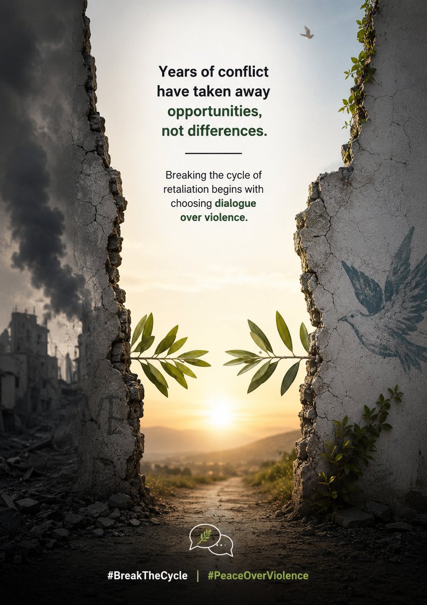 luchingnga's tweet photo. Years of conflict have taken away opportunities, not differences. Breaking the cycle of retaliation begins with choosing dialogue over violence. #BreakTheCycle #PeaceOverViolence https://t.co/4OKkd3xf30