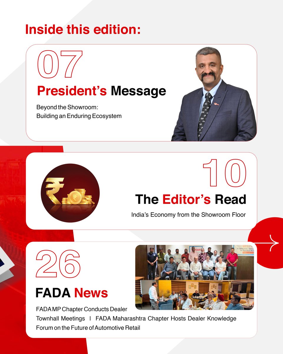 FADA_India's tweet photo. The June'26 edition of the #FADAJournal is now live.

From industry insights and FADA updates to GST perspectives, Whitepaper Series, AutoEvolution, and highlights from FADA's 5th Finance &amp; Insurance Summit 2026 - it's all here.

https://t.co/h4ywCZVlUt

Happy reading! https://t.co/qqpV4aoLxW