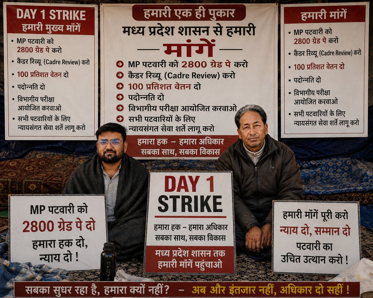 Ankitguptazone's tweet photo. #MPPatwariCadreReview2026
#MPPatwariGradepay2800
#MPGovtemployee100%salary
#70_80_90%_काला_कानून_वापस_लो
@DrMohanYadav51 
@CMMadhyaPradesh https://t.co/KxIBOubHXc