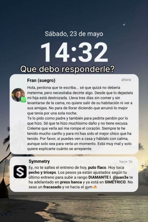 alexnohate's tweet photo. este tio rompe con su novia y su suegro le manda este mensaje https://t.co/yINym88Ccs