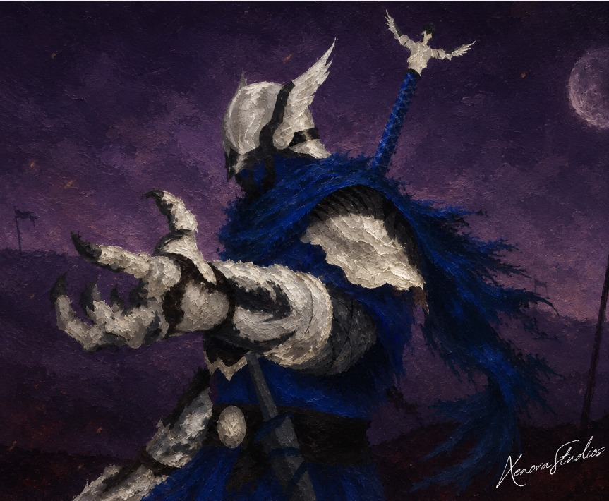 Xenova_studios's tweet photo. Wylder. ⚔️
A painterly fanart of one of my favorite designs from Elden Ring: Nightreign. I also experimented with two different color moods for the same piece.
Which one fits Wylder better?
🟤 Dusk or 🟣 Night?
#EldenRing #Nightreign #Wylder #Fanart #DigitalArt #FromSoftware https://t.co/Fy5DucPcrn