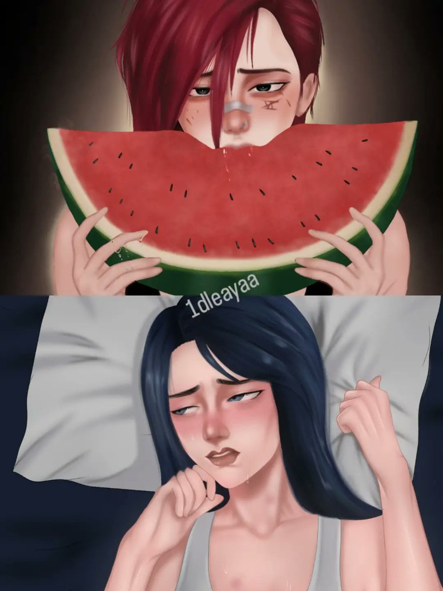 1dleAyaa's tweet photo. mau buka ych semangka inii (nsfw) tapi kira kira menarik ga yaaw #opencommission #digitalartㅤㅤ #ibispaint #art #artist #arcane https://t.co/DzSiluEm0n
