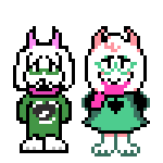 bangowang's tweet photo. tried recreating some deltarune sprites from memory i dont think i did it right ☹️ https://t.co/XwwavfPYVZ